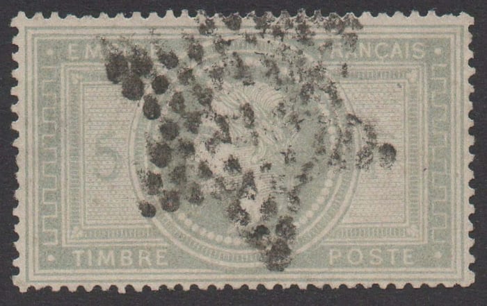 Empire lauré 5 francs violet-gris