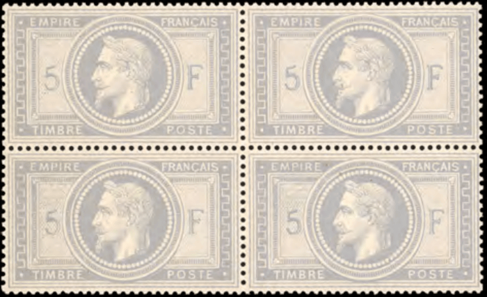 bloc de 4 exemplaires empire lauré 33