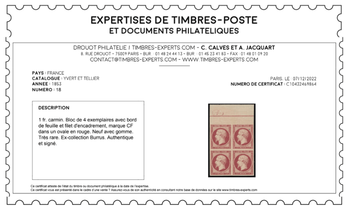 certificat Calves