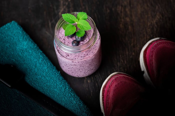 Smoothie aux bleuets et à la lime