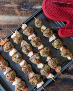 Brochettes de veau et pommes