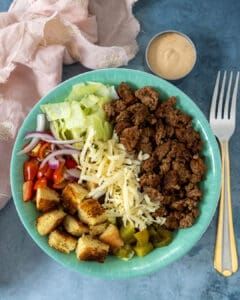 Cheeseburger déconstruit