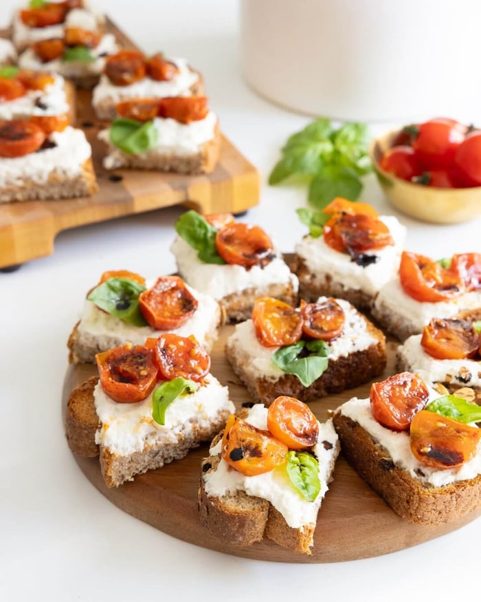 Bouchée aux tomates grillées et ricotta