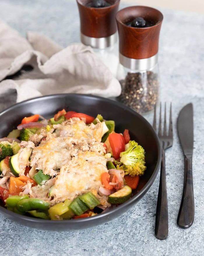Gratin de légumes et thon