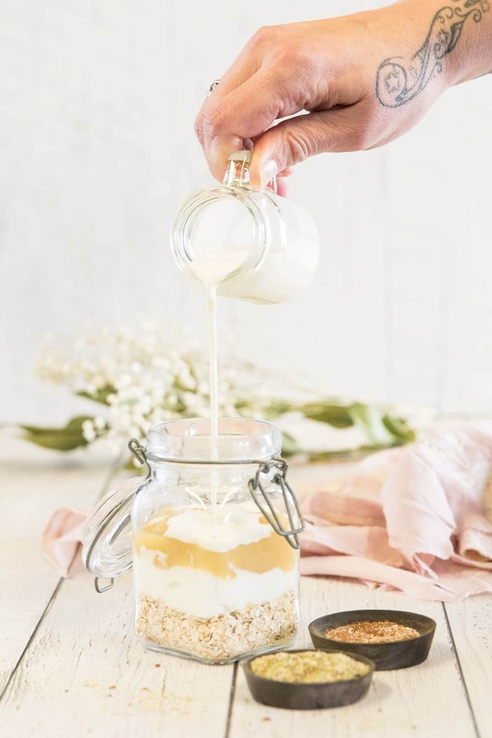 Gruau Overnight Tarte aux pommes