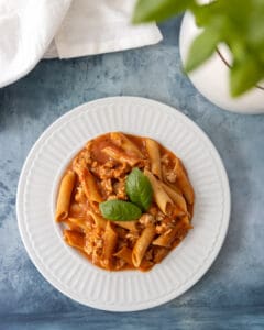 Pâtes crémeuses au poulet