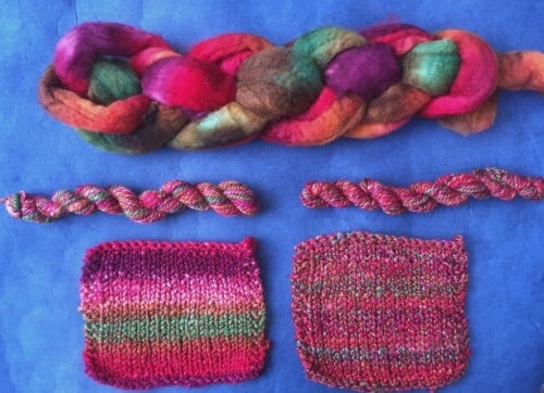Spinning with dyed fibers - get tips from expert Jillian Moreno on the Woolery blog.