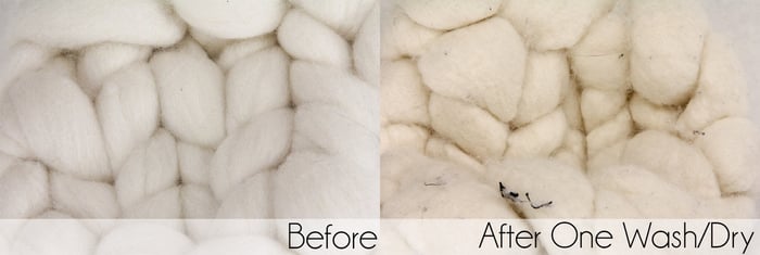 Washed roving swatch