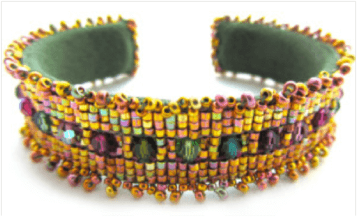 Crystal and Bead Cuff