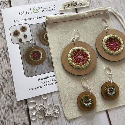 Purl & Loop Round Weaver Earring Kit