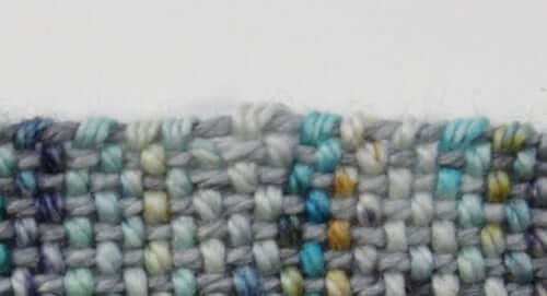 Finish wonky edges of your weaving with single crochet - find more great tips on the Woolery blog!