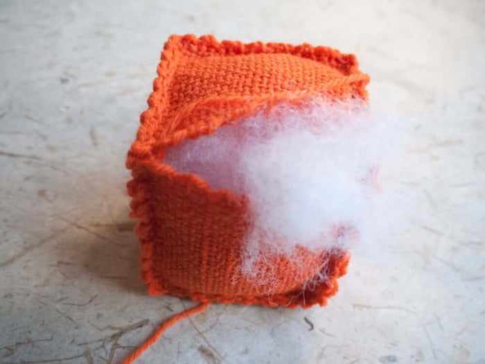 Stuffing your Zoom Loom Pumpkin