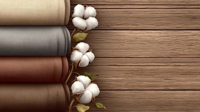 Natural sustainable fabric rolls used to create biodegradable clothes from eco-friendly materials