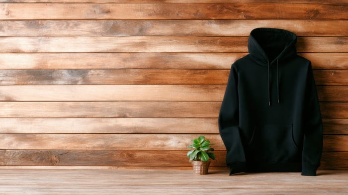 Minimalist sustainable hoodie from one of the best slow fashion brands showcasing eco-friendly design and timeless craftsmanship.