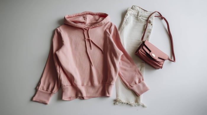 Minimalist flatlay of sustainable Tencel clothing answering is Tencel fabric toxic