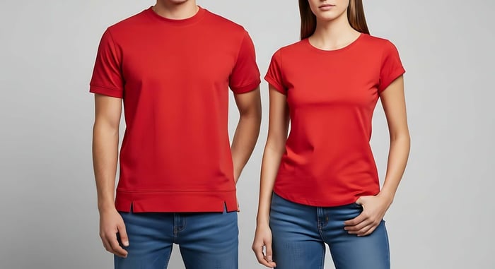 Person wearing a minimal t shirt styled with casual neutral pants