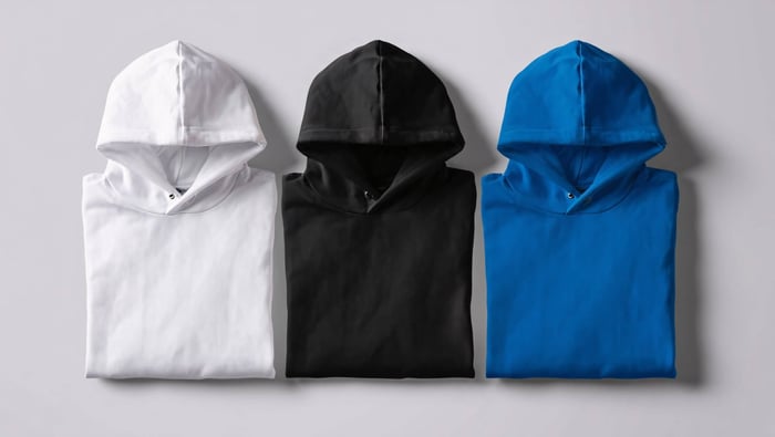 Minimalist flatlay of durable workwear essentials including denim, organic cotton hoodie, and leather boots representing the most durable clothing brands.