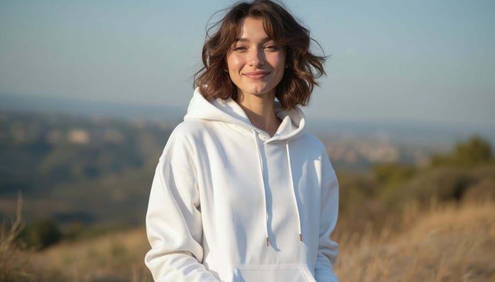 Relaxed spring outfit made with 100 natural fiber clothing for lightweight, breathable comfort