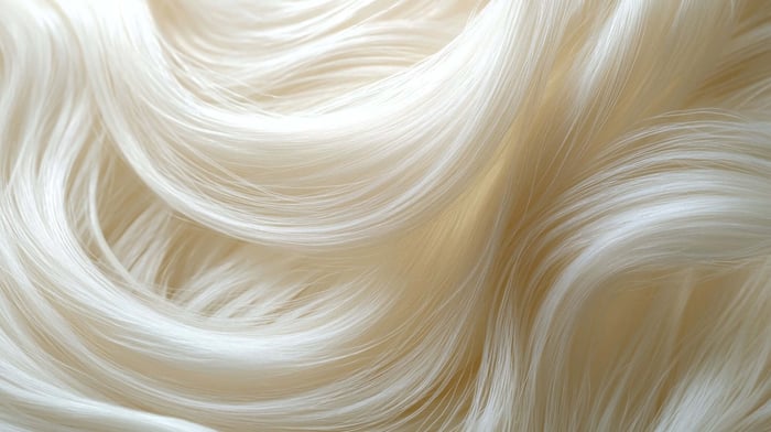 Close-up of Tencel fiber texture used in female yoga pants for soft, breathable, and sustainable performance