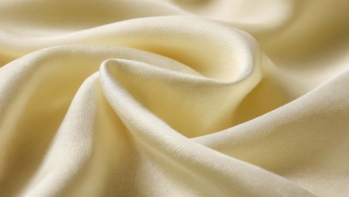 Macro shot of Tencel Lyocell fiber showing smooth texture and sustainable fabric structure