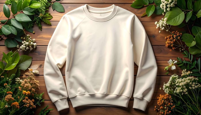 Minimalist flat lay of a soft and breathable Tencel top for sustainable everyday wear