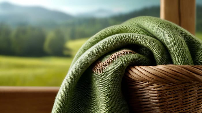 Close-up of Tencel Lyocell fabric showing its soft, smooth, and breathable texture
