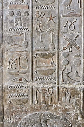 Ancient Egyptian glass artifacts representing the earliest origins of glass-making