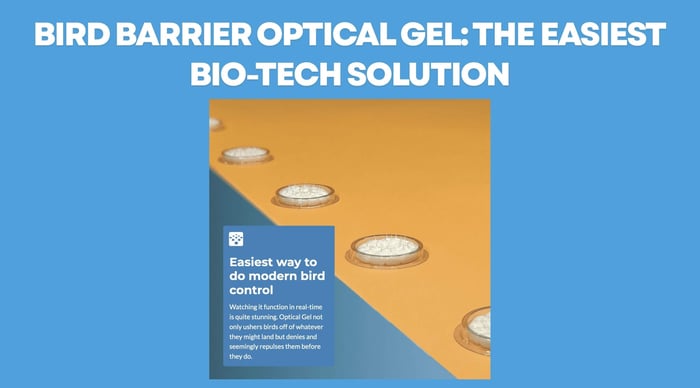 Bird Barrier Optical Gel: The Easiest Bio-Tech Solution