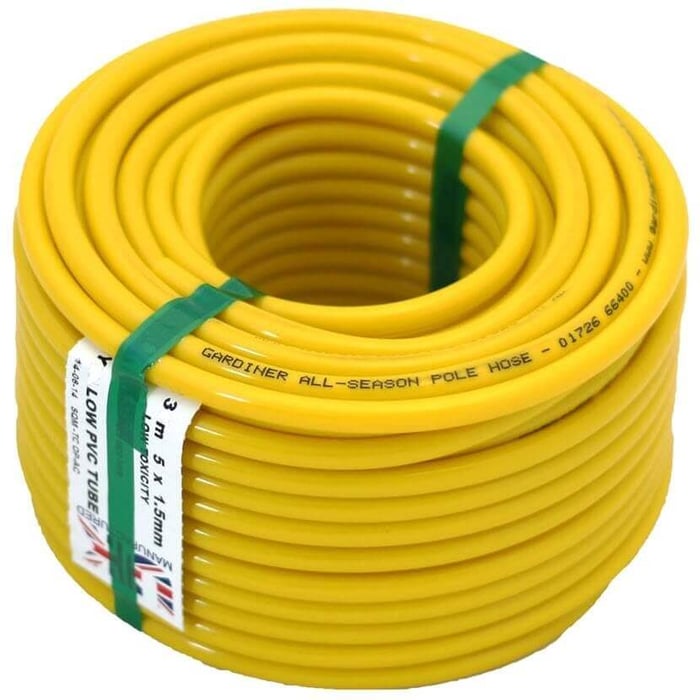 5/16 inch OD yellow all-season pole hose coil