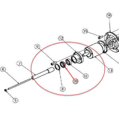 ProTool Bearing for 32in and 39in Rotary Brush