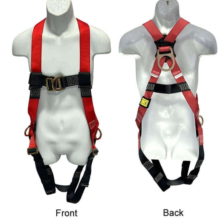 ProTool full body harness with dorsal sternal and side D-rings for fall protection safety plan
