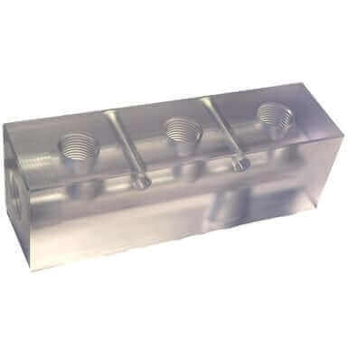 Metering Manifold Translucent 5 Port Softwash (3ea) 1/2in and (2ea) 3/4in