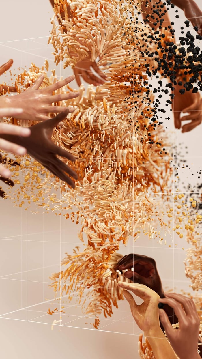 a graph illustrating the growth of AI search traffic compared to traditional search over time