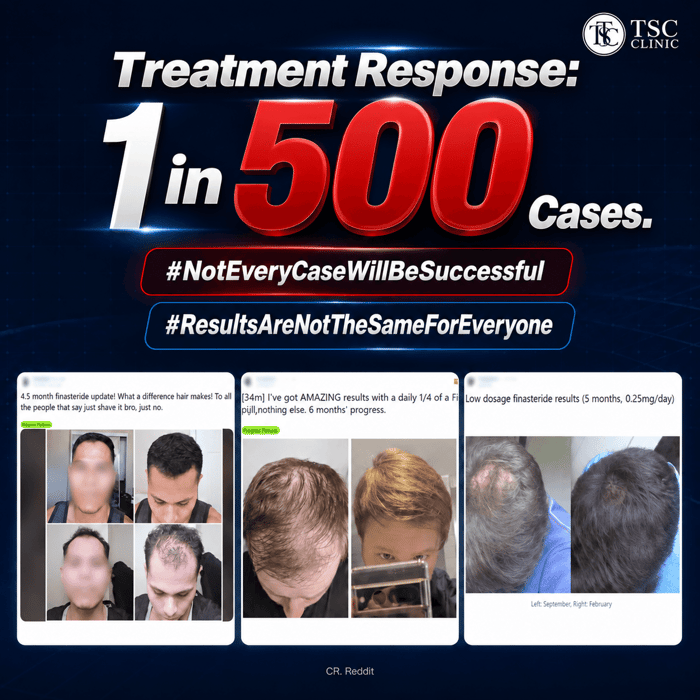 Treatment Response: 1 in 500 Cases. #NotEveryCaseWillBeSuccessful #ResultsAreNotTheSameForEveryone