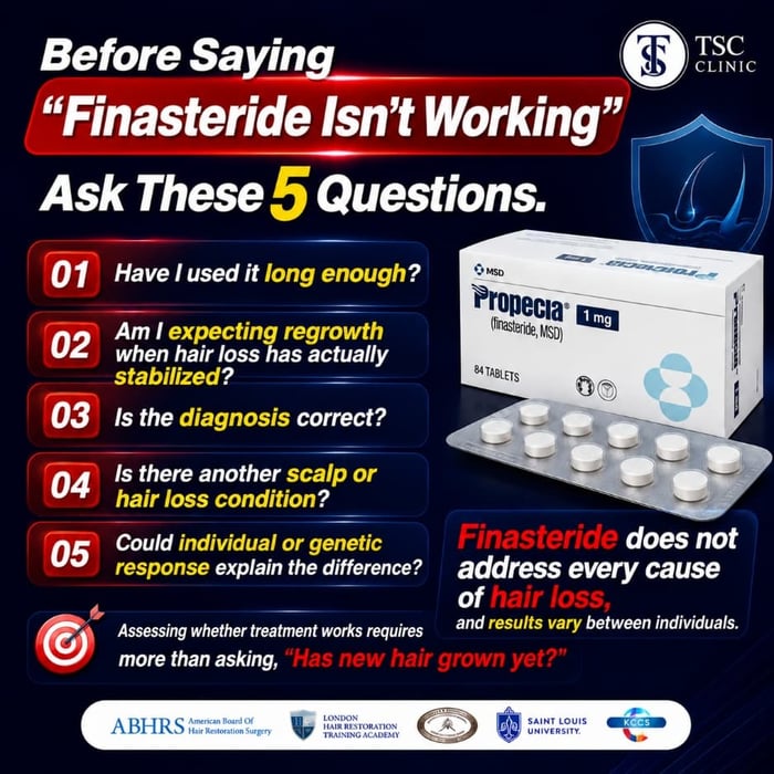 Before Saying "Finasteride Isn't Working" Ask These 5 Questions.
