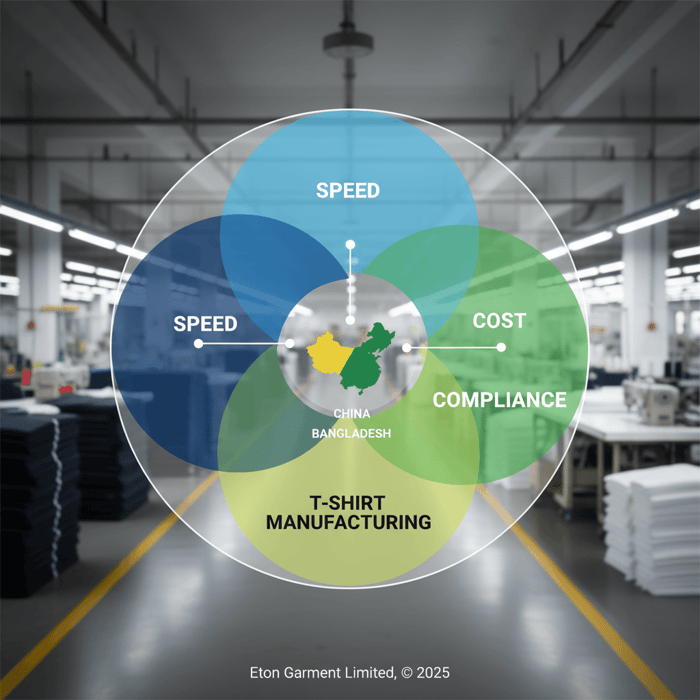 Roadmap showing 30-60-90 day plan from shortlisting to bulk delivery for t-shirts