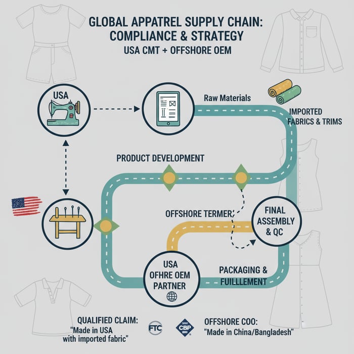 Roadmap graphic showing 90-day plan: discovery, sourcing, sampling, pilot, launch
