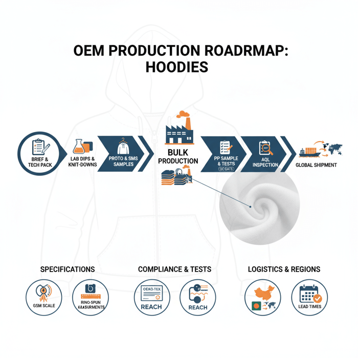 Matrix concept comparing cost, speed, customization, compliance across China, Bangladesh, US/EU