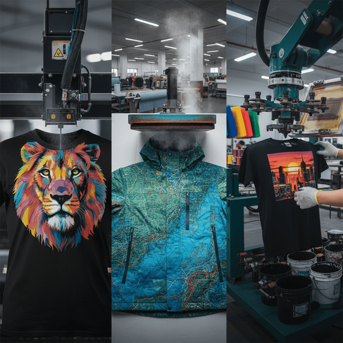 OEM feature workflow highlighting design support, print lab, sampling, QA, and compliance steps