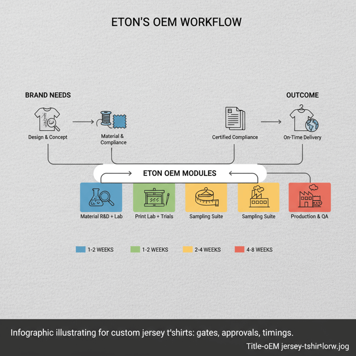 Annotated workflow of Eton’s OEM modules mapped to brand needs