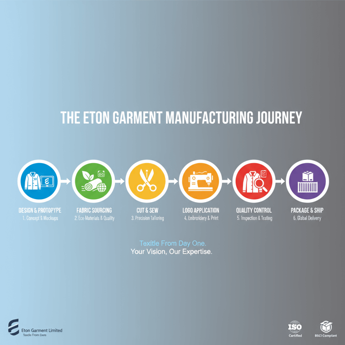 Step-by-step manufacturing process infographic