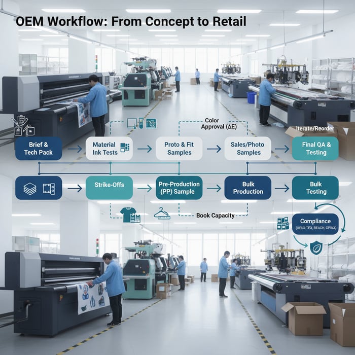 Comparison matrix visualizing quality, cost, coverage, speed, and durability across DTG, screen, sublimation, and transfers