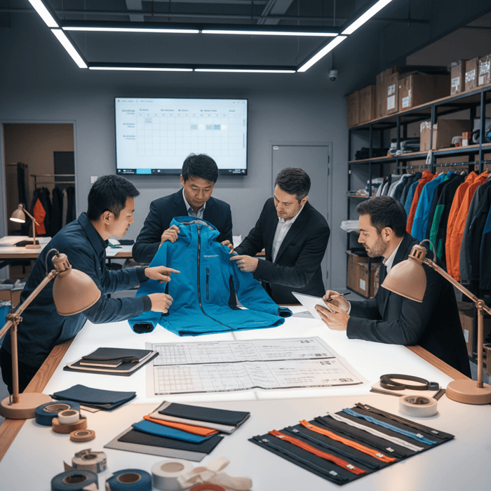 PP sample alignment session with design and factory QA leads