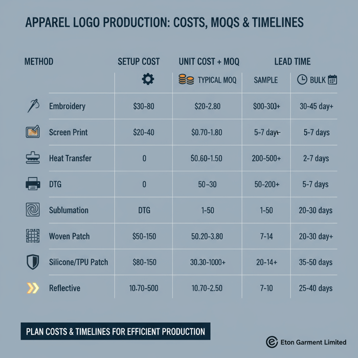 Roadmap infographic from artwork and strike-offs to PP sample, bulk QA, compliant labeling, and shipment