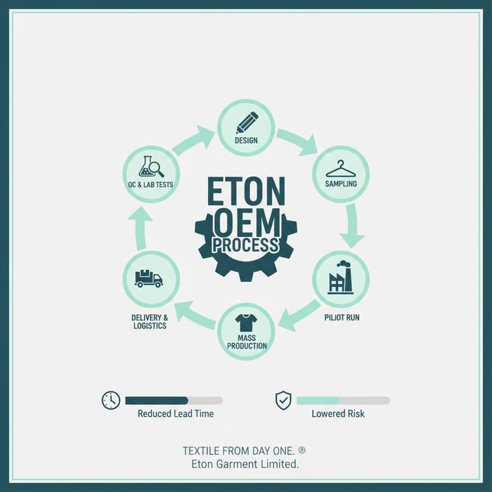 Roadmap infographic showing vendor selection, QA, compliance, and shipping milestones