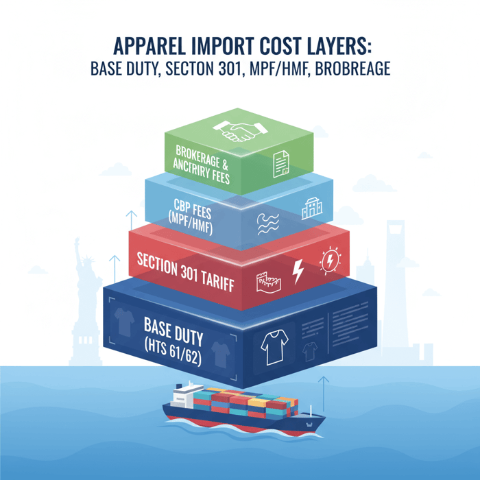 Milestone roadmap for controlling apparel import costs from kickoff to pilot shipment