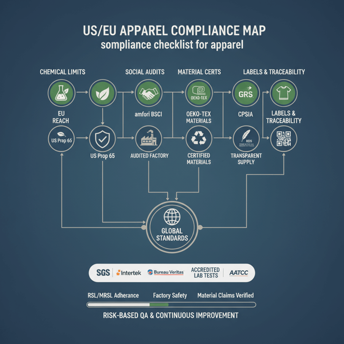 Regulatory and sustainability compliance checklist for apparel