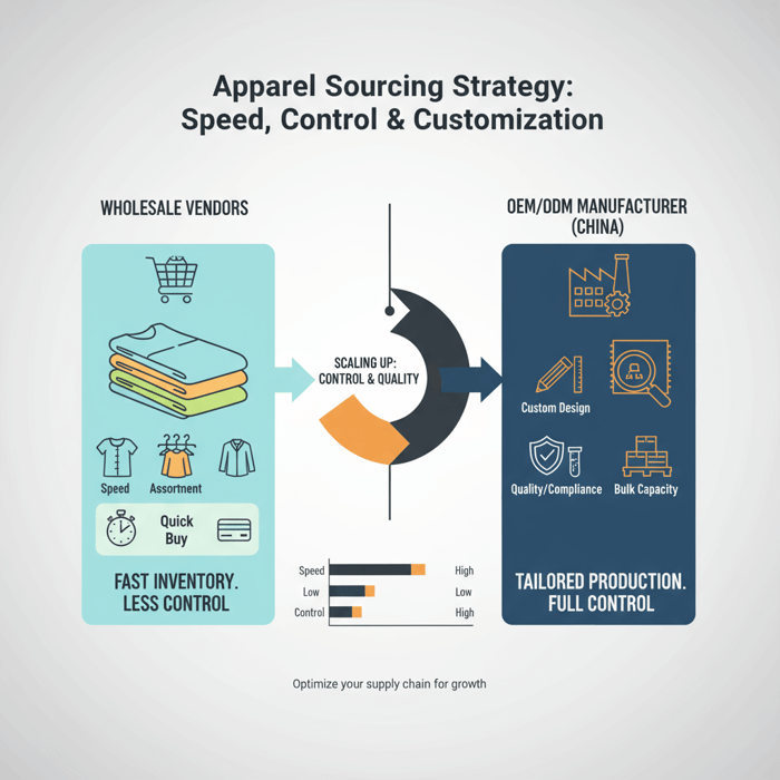Infographic mapping vendor types against speed, control, and customization levels