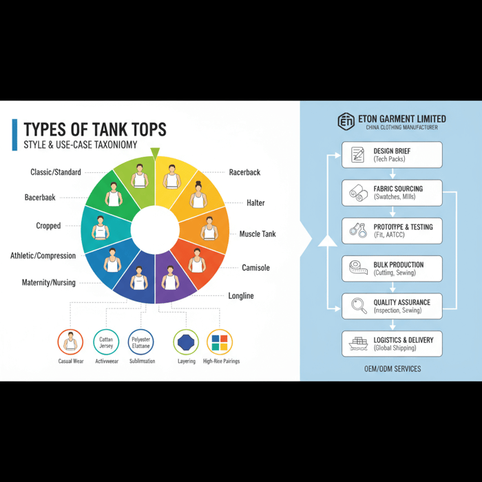 Types of Tank Tops: The Complete Style, Fabric, and Manufacturing Guide from a China Clothing Manufacturer
