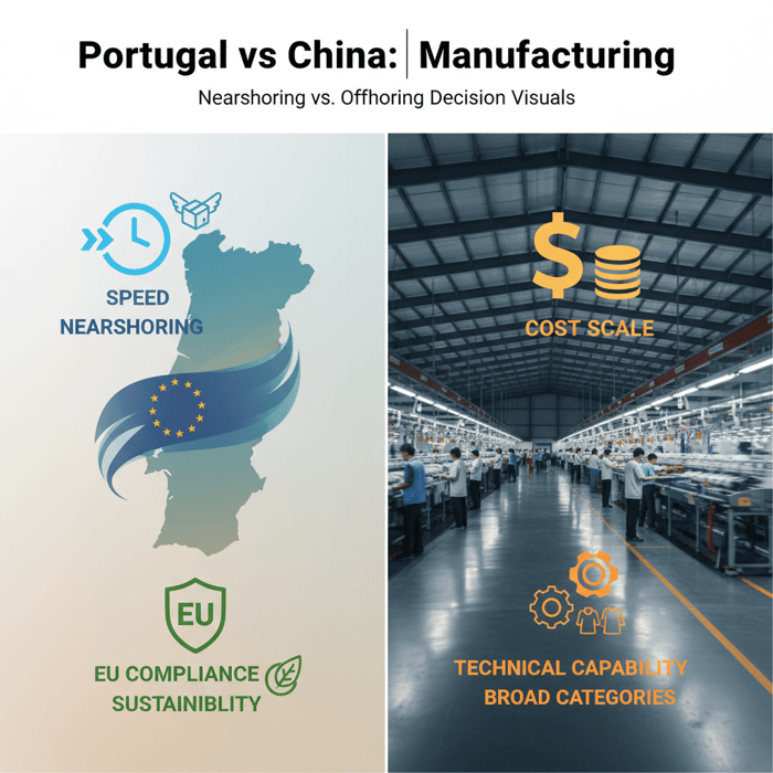 Portuguese Manufacturers vs China Clothing Manufacturer: A Buyer’s Guide for Fashion Brands